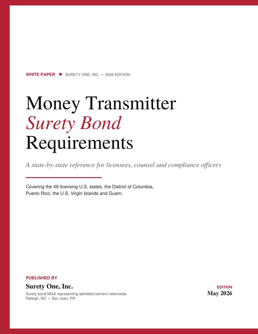 Money Transmitter Surety Bond Requirements white paper cover