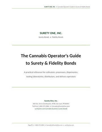 The Cannabis Operator's Guide to Surety & Fidelity Bonds