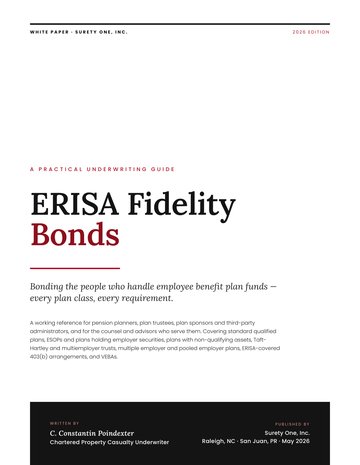 ERISA Fidelity Bonds — A Practical Underwriting Guide