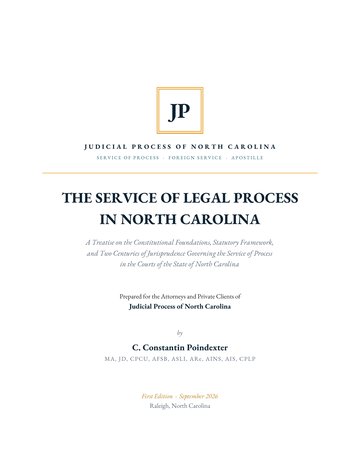 The Service of Legal Process in North Carolina